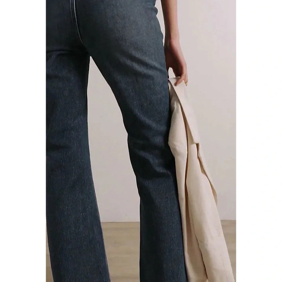 NWT Free People We The Free CRVY Nix Corset Jeans Slim Flare Slit Denim - Picture 11 of 14